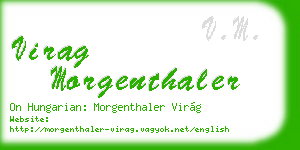 virag morgenthaler business card
